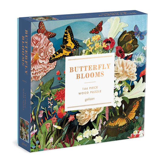 Butterfly Blooms 144 Piece Jigsaw Puzzle by Galison - 1