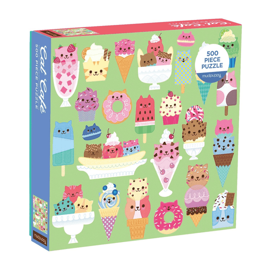 Cat Cafe 500 Piece Puzzle by Galison - 1