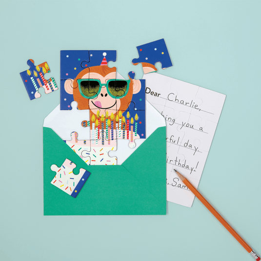 Cat Party Greeting Card Puzzle by Galison - 3