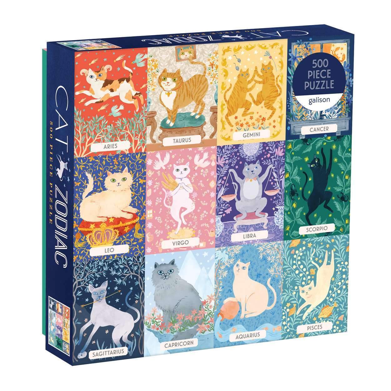 Cat Zodiac 500 Piece Jigsaw Puzzle by Galison