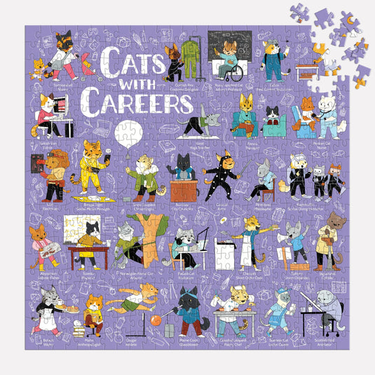 Cats with Careers 500 Piece Jigsaw Puzzle by Galison