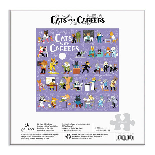 Cats with Careers 500 Piece Jigsaw Puzzle by Galison