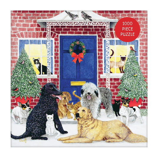 Christmas Cottage 1000 Piece Jigsaw Puzzle by Galison