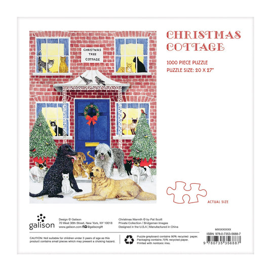 Christmas Cottage 1000 Piece Jigsaw Puzzle by Galison