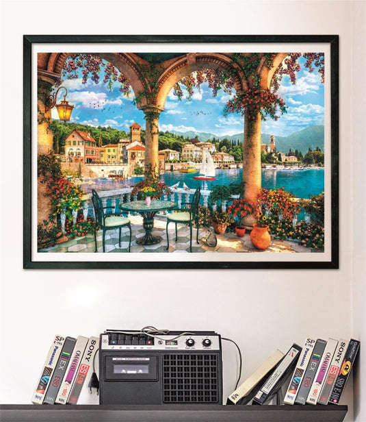 Balcony View Of Lake Como 1000 Piece Jigsaw Puzzle by Clementoni Puzzles - 4