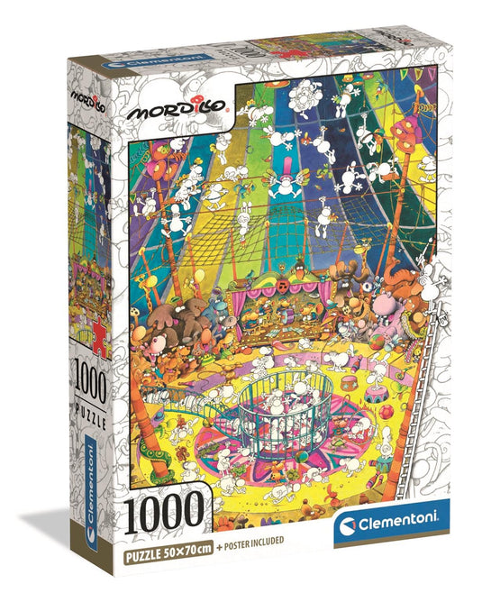 Mordillo: The Show 1000 Piece Jigsaw Puzzle by Clementoni Puzzles - 1