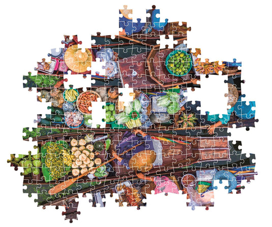 Thai Floating Market 1000 Piece Jigsaw Puzzle by Clementoni Puzzles - 3