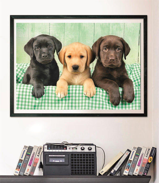 Three Labs 1000 Piece Jigsaw Puzzle by Clementoni Puzzles - 4