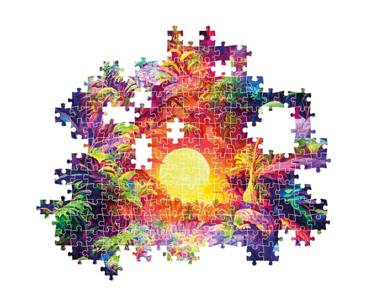 Colorboom: Psychedelic Jungle Sunrise 500 Piece Jigsaw Puzzle by Clementoni Puzzles - 5