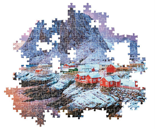 Hamnoy Village 500 Piece Jigsaw Puzzle by Clementoni Puzzles - 3