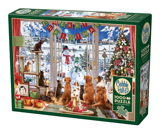 Christmas Visitors 1000 Piece Jigsaw Puzzle by Cobble Hill - 1