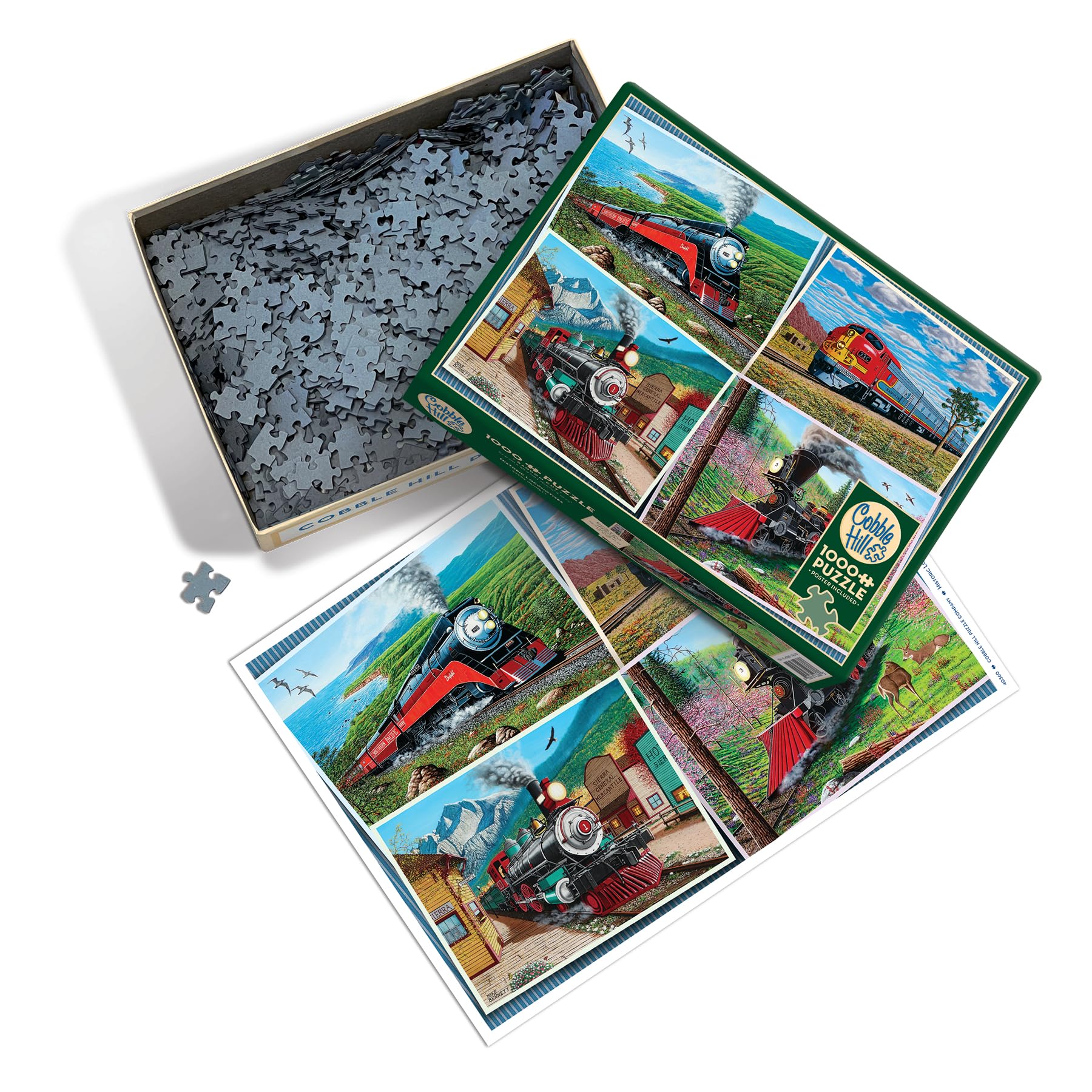 Historic Locomotives 1000 Piece Jigsaw Puzzle by Cobble Hill