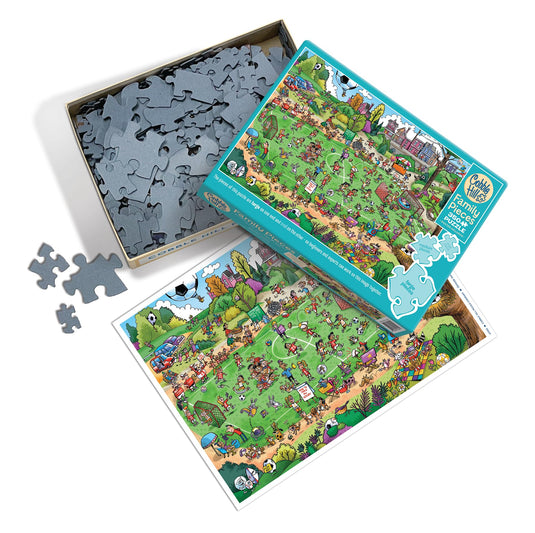 Offside Antics (Family) 350 Piece Jigsaw Puzzle by Cobble Hill - 2
