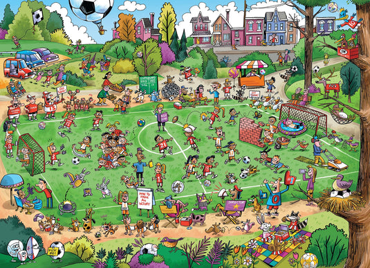 Offside Antics (Family) 350 Piece Jigsaw Puzzle by Cobble Hill - 1