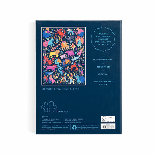 Constellations 101: Stargazing 500 Piece Jigsaw Puzzle by Galison - 6