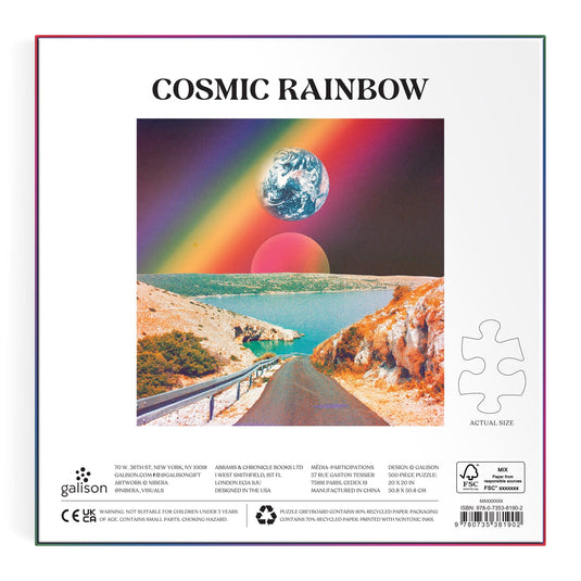 Cosmic Rainbow 500 Piece Jigsaw Puzzle by Galison - 5