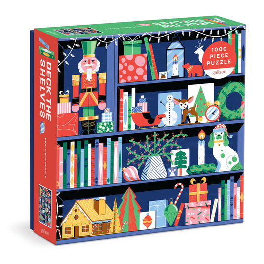 Deck the Shelves 1000 Piece Jigsaw Puzzle by Galison - 1