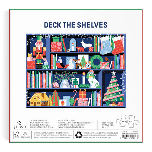 Deck the Shelves 1000 Piece Jigsaw Puzzle by Galison - 5