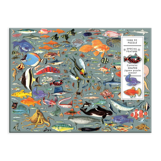 Deepest Dive 1000 Piece Shaped Jigsaw Puzzle by Galison - 2