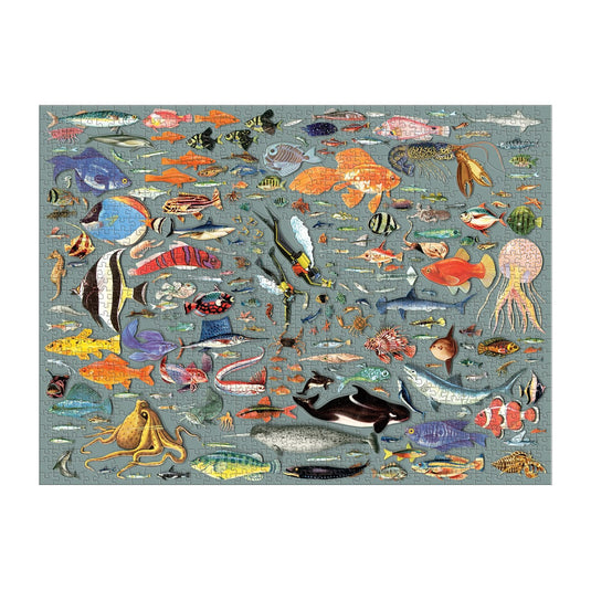 Deepest Dive 1000 Piece Shaped Jigsaw Puzzle by Galison - 3