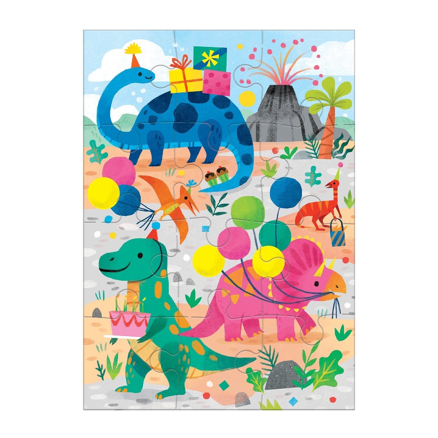 Dino Party Greeting Card Puzzle by Galison
