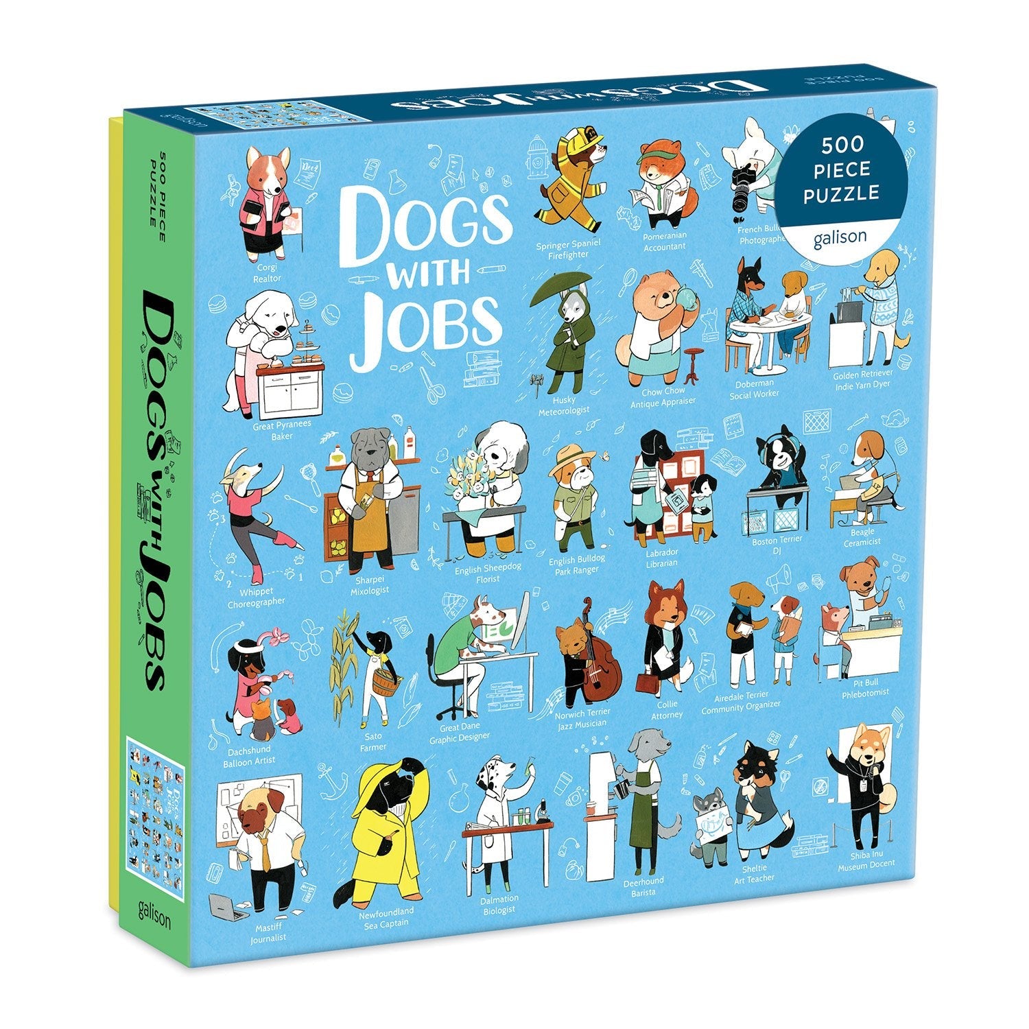 Dogs With Jobs 500 Piece Jigsaw Puzzle by Galison