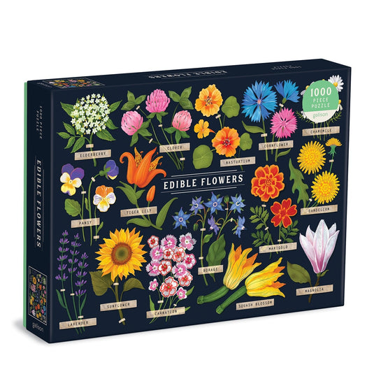 Edible Flowers 1000 Piece Jigsaw Puzzle by Galison - 1