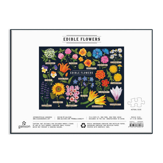 Edible Flowers 1000 Piece Jigsaw Puzzle by Galison - 4