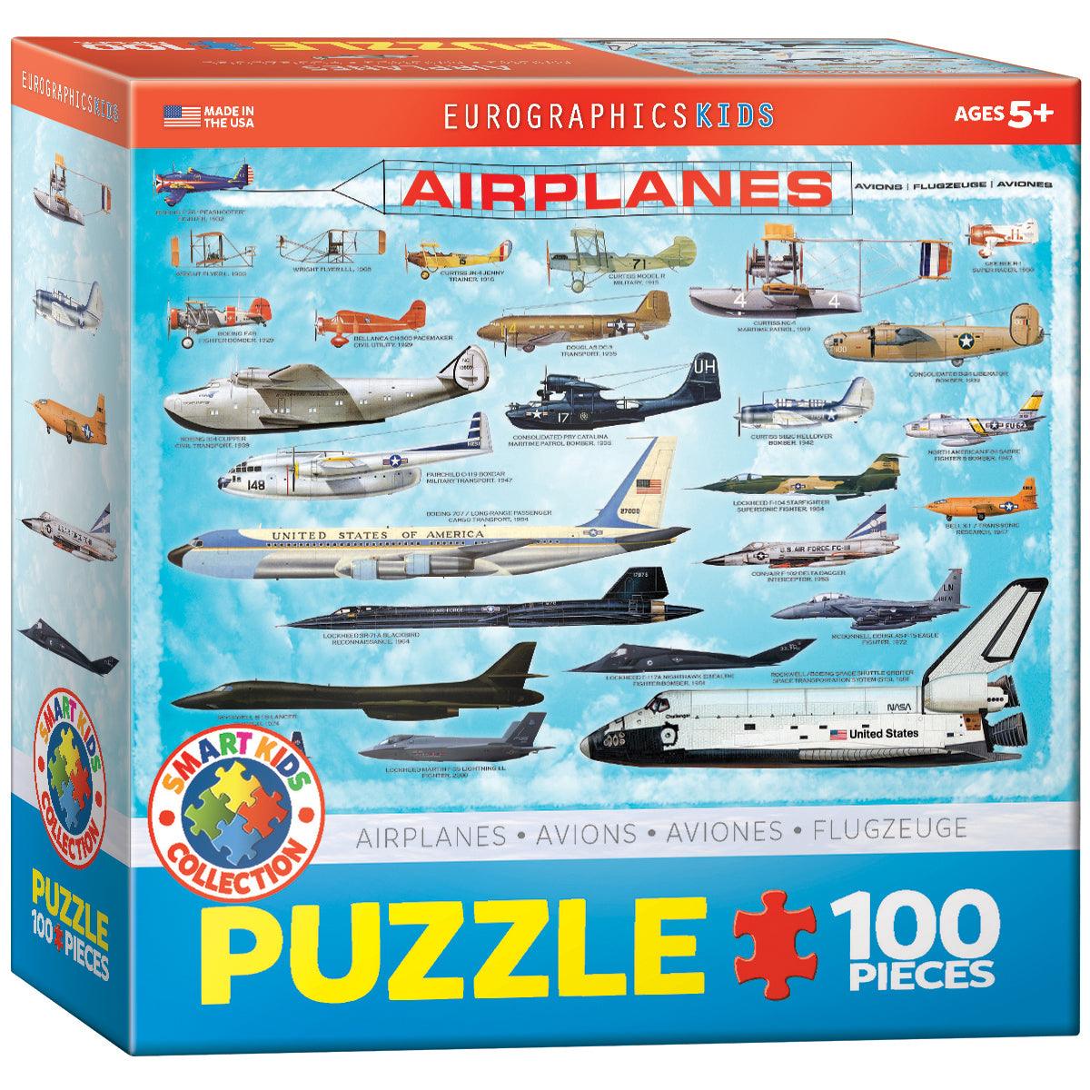 Airplanes 100 Piece Jigsaw Puzzle by Eurographics