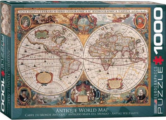 Antique World Map 1000 Piece Jigsaw Puzzle by Eurographics | 6000-1997 - 1
