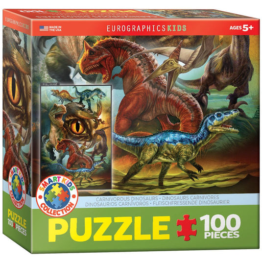 Carnivorous Dinosaurs 100 Piece Jigsaw Puzzle by Eurographics - 1