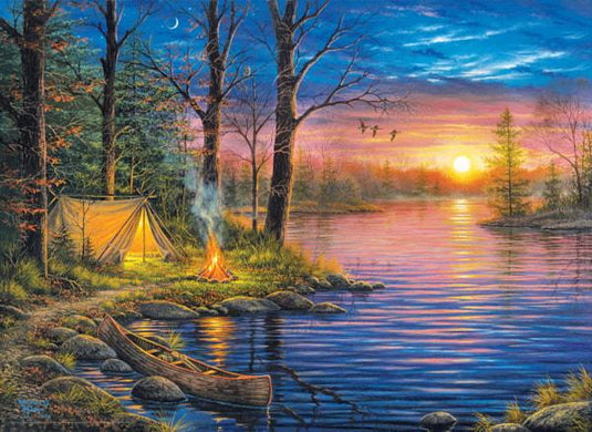 Evening Mist by Abraham Hunter 1000 Piece Jigsaw Puzzle by Eurographics - 2