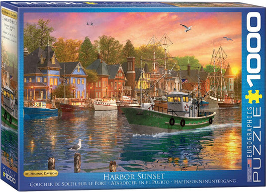 Harbor Sunset by Davison 1000 Piece Jigsaw Puzzle by Eurographics - 1