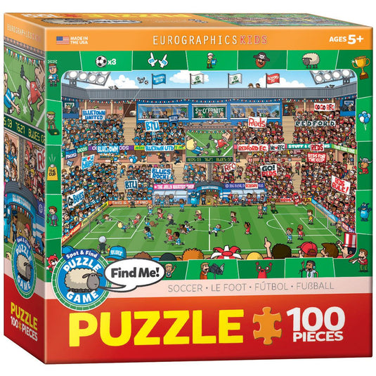 Soccer 100 Piece Jigsaw Puzzle by Eurographics - 1