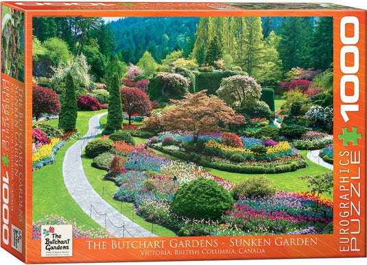 The Butchart Gardens Sunken Garden 1000 Piece Jigsaw Puzzle by Eurographics - 1