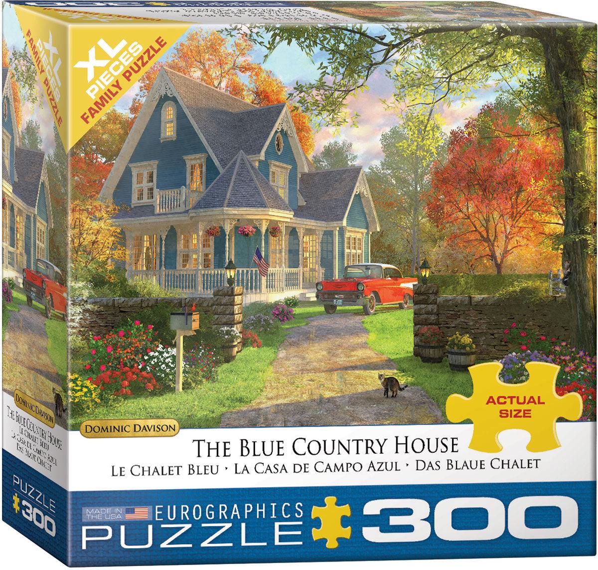 Blue Country Home by DD 300 Piece Jigsaw Puzzle by Eurographics