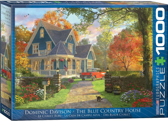 Blue Country Home by DD 1000 Piece Jigsaw Puzzle by Eurographics - 1