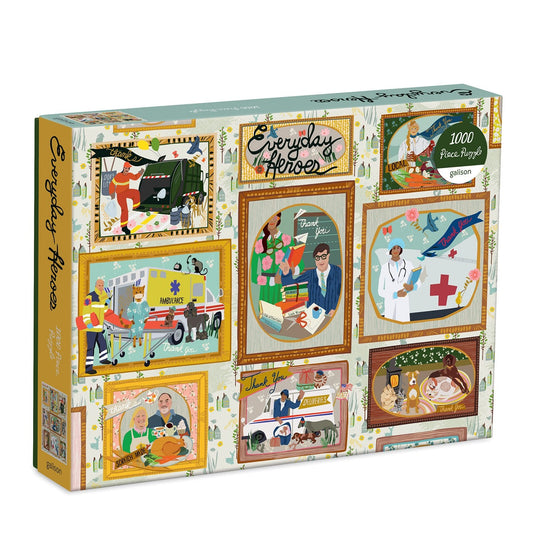 Everyday Heroes 1000 Piece Jigsaw Puzzle by Galison - 1