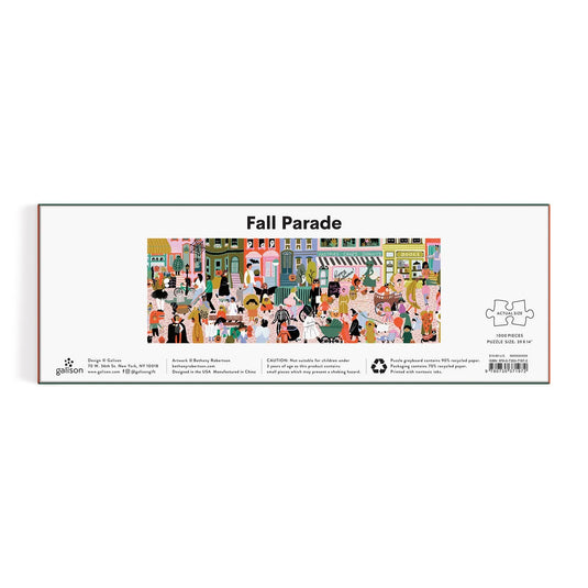 Fall Halloween Parade 1000 Piece Panoramic Jigsaw Puzzle by Galison