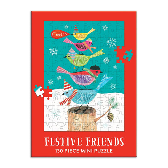 Festive Friends 130 Piece Mini Jigsaw Puzzle by Galison