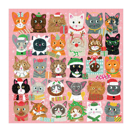 Festive Furballs 500 Piece Jigsaw Puzzle by Galison - 3