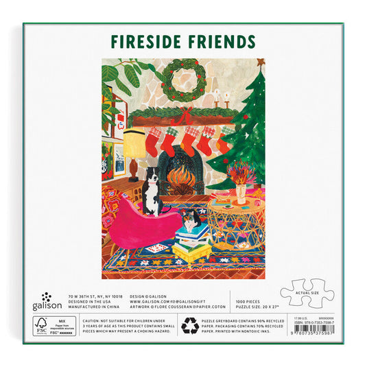 Fireside Friends 1000 Piece Jigsaw Puzzle by Galison - 5