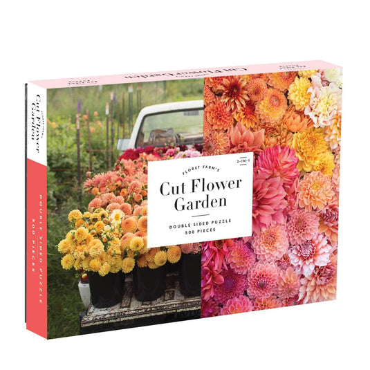 Floret Farm's Cut Flower Garden Double-Sided 500 Piece Jigsaw Puzzle by Galison - 1