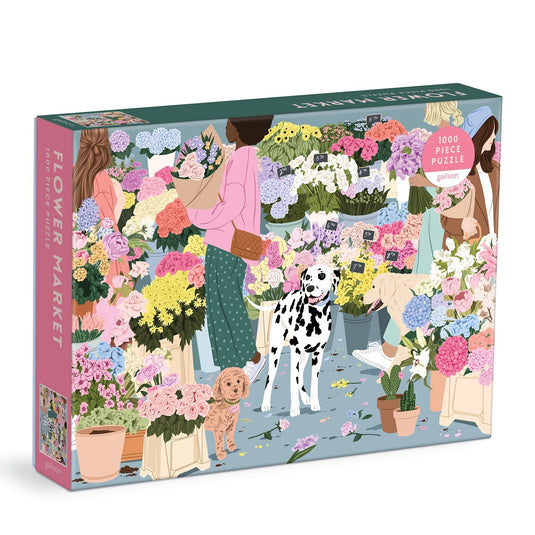 Flower Market 1000 Piece Jigsaw Puzzle by Galison - 1