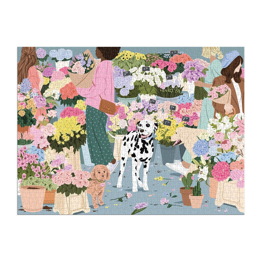 Flower Market 1000 Piece Jigsaw Puzzle by Galison - 4
