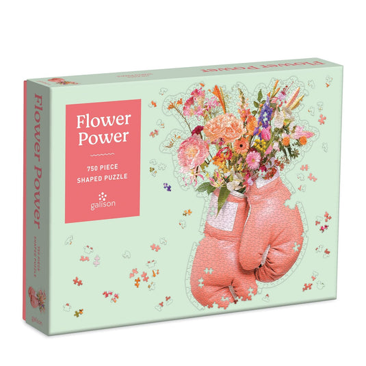 Flower Power 750 Piece Shaped Jigsaw Puzzle by Galison - 1