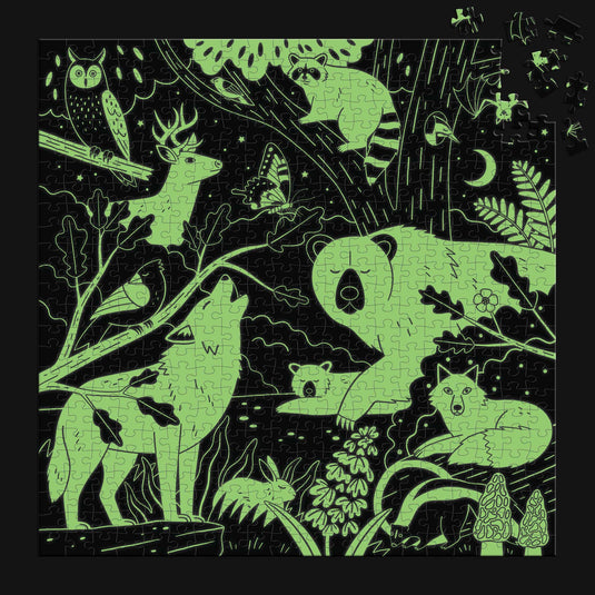 Forest Illuminated 500 Piece Glow in the Dark Puzzle by Galison - 8