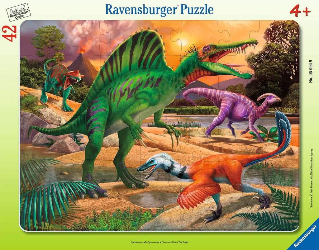 Dinosaurs Roam the Earth 42 Piece Tray Puzzle by Ravensburger