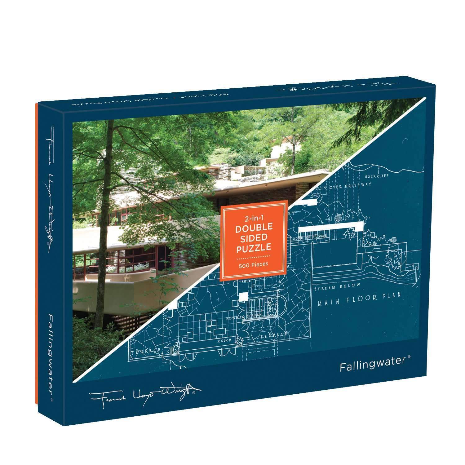Fallingwater Double-Sided 500 Piece Jigsaw Puzzle by Galison