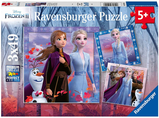 Disney Frozen 2 3x 49 Piece Jigsaw Puzzle by Ravensburger - 1